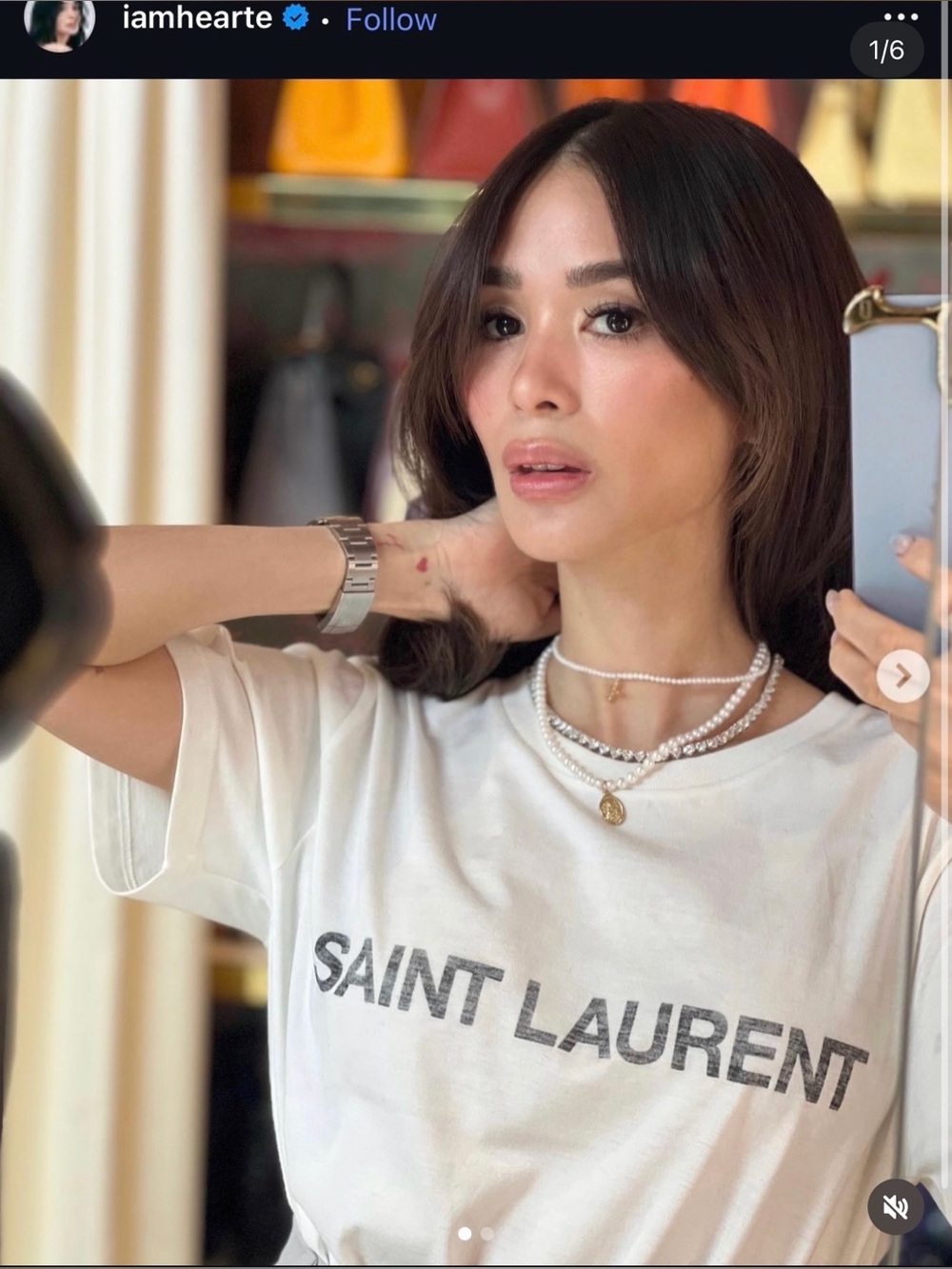 Saint Laurent White Short Sleeve unisex Logo Tee
